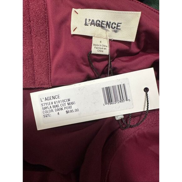 L'AGENCE Sayla Bias Cut Maxi Dress US 4 $695 - Picture 9 of 9